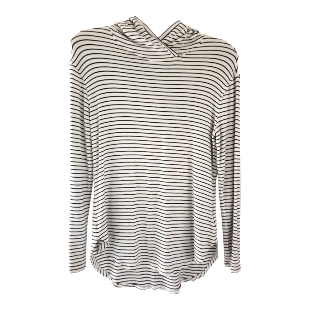 Neutral Hoodie Daily.Ritual Size S Lightweight Stretch Jersey Stripes
